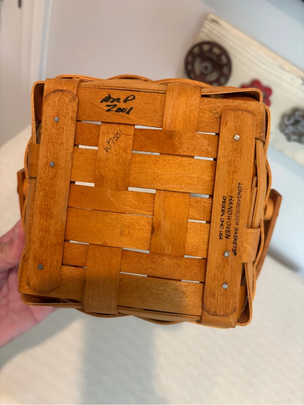 Longaberger Berry Basket 4.5x 5 and approximately 3